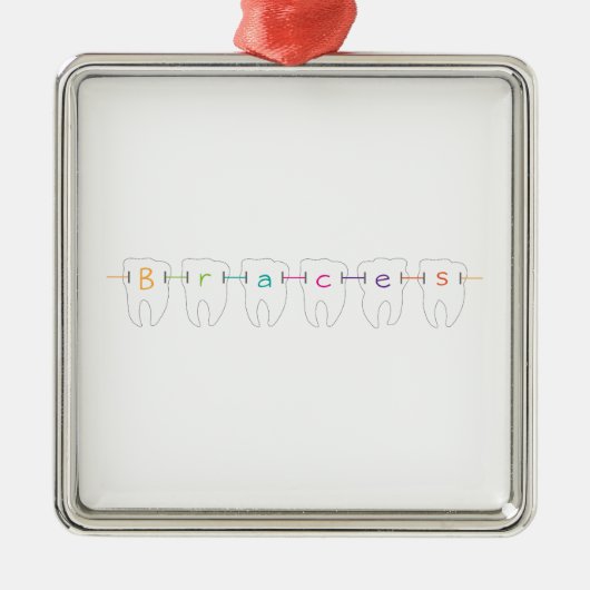 支柱の歯 メタルオーナメント (正面)