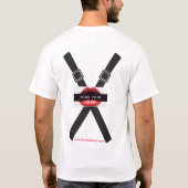 支柱及び脂肪質のタイ(白い) Tシャツ (裏面)