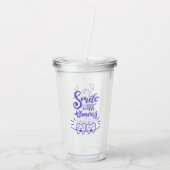 支柱|の微笑の歯を搭載するスマイル アクリルタンブラー (裏面)