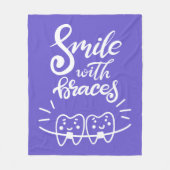 支柱|の微笑の歯を搭載するスマイル フリースブランケット (正面)
