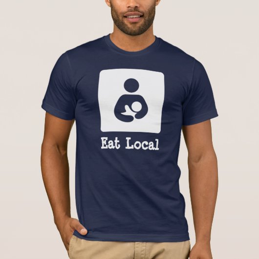 支部の母乳で育て/看護アイコンを食べて下さい Tシャツ (正面)