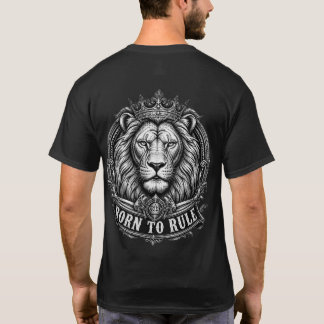 支配するために生まれついた ライオン ビンテージ エングレーブ デザイン | 雄偉 Tシャツ