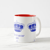 "支配するために"カスタマイズ可能王室のなベビー2013のマグ生まれて下さい ツートーンマグカップ (正面右)