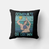 支配またはダウンレトロウォーターポロプレーヤーヴィンテージS クッション (裏面)