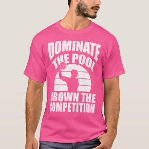支配プールは競争の水ポーを溺れた Tシャツ