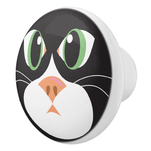 支配猫及びDogs_Furry Faces_Cleo_homeの装飾 セラミックノブ (右)