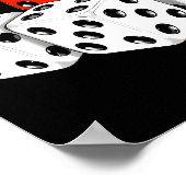 支配的な赤いサイコロ – 戦略的ゲームテーマ ポスター (角)