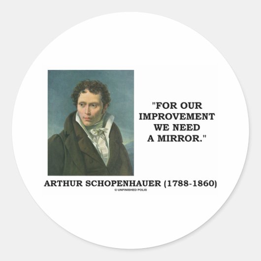 改善のためには鏡引用文 ラウンドシール (正面)