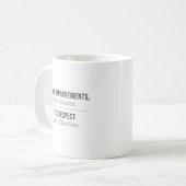 改善を、言い訳をしない コーヒーマグカップ (正面左)