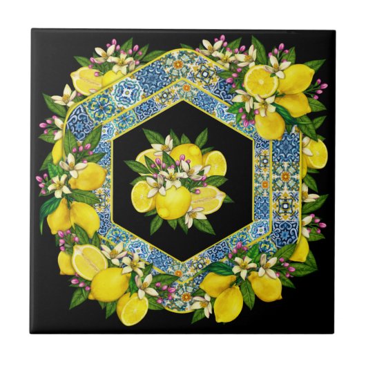 改定型地中海の八陶磁瓦 タイル (正面)