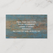 改装オールドホームカスタムビジネスカードテンプレート 名刺 (裏面)