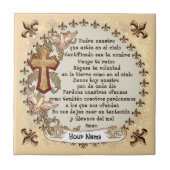 改装スペインの領主祈りの言葉名前をカスタムするタイル タイル (正面)