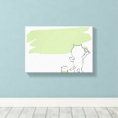 改装 | Zazzle_Growshop。 キャンバスプリント (インサイチュ (ウッドフロア))