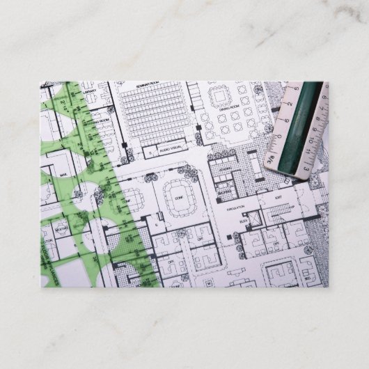 改訂された建築家/契約者/ビルダーのカード 名刺 (正面)