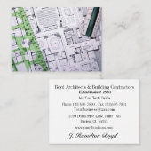 改訂された建築家/契約者/ビルダーのカード 名刺 (正面/裏面)