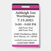 改訂された甘い16 VIPゲストバッジ – See Back バッジ (裏面)