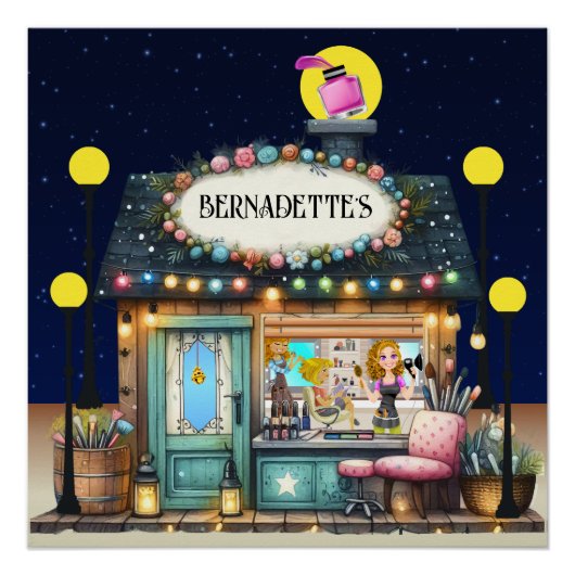 改訂された美しいサロン。スパ標識 ポスター (正面)