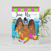 改訂プールパーティーの招待状 招待状 (スタンド正面)