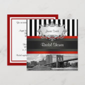 改訂版を参照NYCバックリンブリッジブライダルShwr 招待状 (正面/裏面)