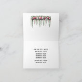 改訂版ブライダルショップノートカードまたは有難う サンキューカード (内部)