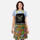 改訂美容師-美しいショップ – サロンエプロン エプロン (着用した状態)