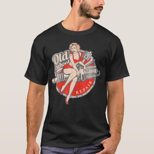 改造アーツカーロカビリーオールドスクール Tシャツ (正面)