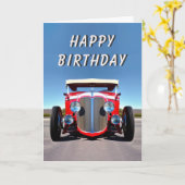 改造クラシックロカビリーロックンロール誕生日 カード (黄色い花)