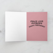 改造クラシック車赤誕生日カード カード (内部)