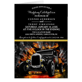 改造パーティー火災結婚式招待状