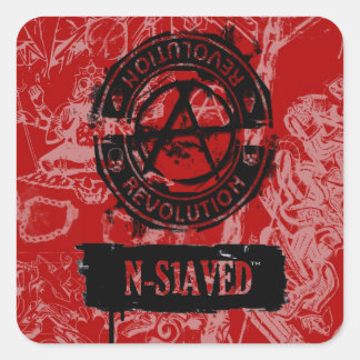 改革の非難のステッカー スクエアシール