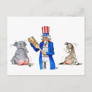 改革党のパドルポストカード ポストカード