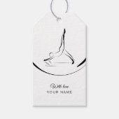 改革者にポーズを取る2人 ギフトタグ (正面)