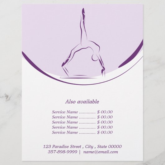 改革者に対する二つのピラティスのポーズ |色 チラシ (裏面)