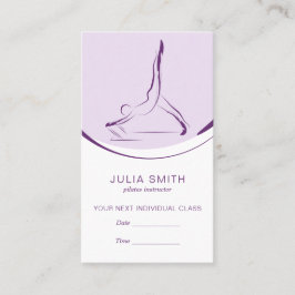 改革者に対する二つのピラティスのポーズ |色 予約カード