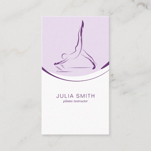改革者に対する二つのピラティスのポーズ |色 名刺 (正面)