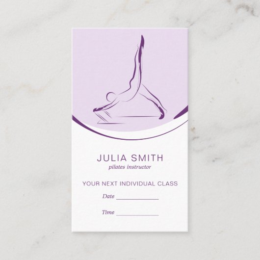 改革者に対する二つのピラティスのポーズ |色 名刺 (正面)