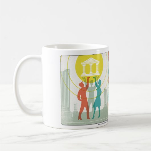 改革者の原型のクラシックで白いコーヒー・マグ コーヒーマグカップ (左)