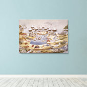 攻城海戦、プレート13 「絵画作品H」 キャンバスプリント (インサイチュ (ウッドフロア))