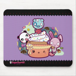 攻撃されるかわいいのカップケーキ! マウスパッド
