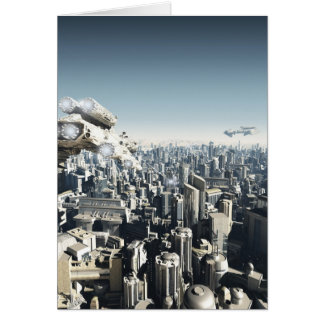 攻撃の下の未来の都市