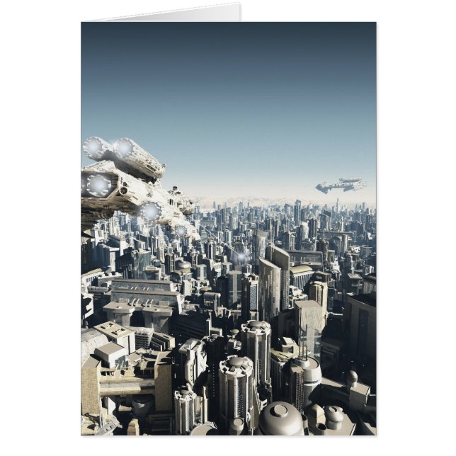 攻撃の下の未来の都市 (正面)