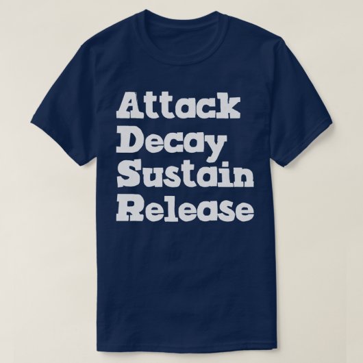 攻撃力の減衰サステインリリース1 Tシャツ (デザイン正面)