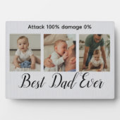 攻撃力100%のダメージ0%カスタム/おもしろい最高のパパ フォトプラーク (正面)