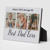 攻撃力100%のダメージ0%カスタム/おもしろい最高のパパ フォトプラーク (側面)