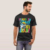 攻撃準備完了1年生サメ新学期キッド Tシャツ (正面フル)