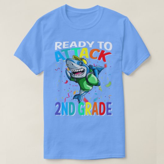 攻撃準備完了2級サメ新学期 Tシャツ (デザイン正面)