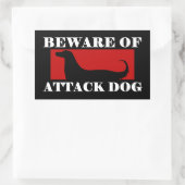 攻撃犬に注意 – Afghan Hound 長方形シール (バッグ)