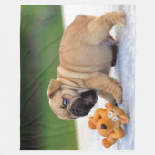 攻撃犬 フリースブランケット (正面)