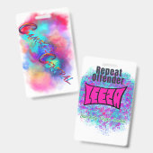 攻撃独占的者バッジの繰り返し バッジ (正面＆裏面)