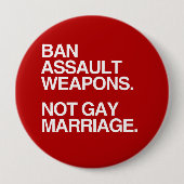 攻撃用武器のゲイ同志の結婚- .PNG --を禁止して下さい 缶バッジ (正面)